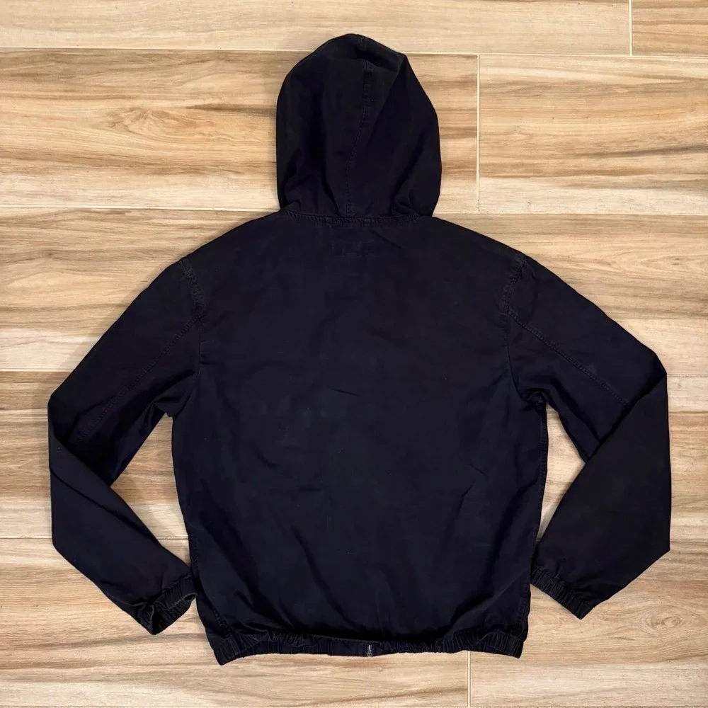 Polo Ralph Lauren Mens Hooded Windbreaker Jacket Black Red Pony Size M